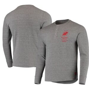 New Jersey Devils Sportiqe Campbell Henley Long Sleeve T-Shirt Heathered Gray S